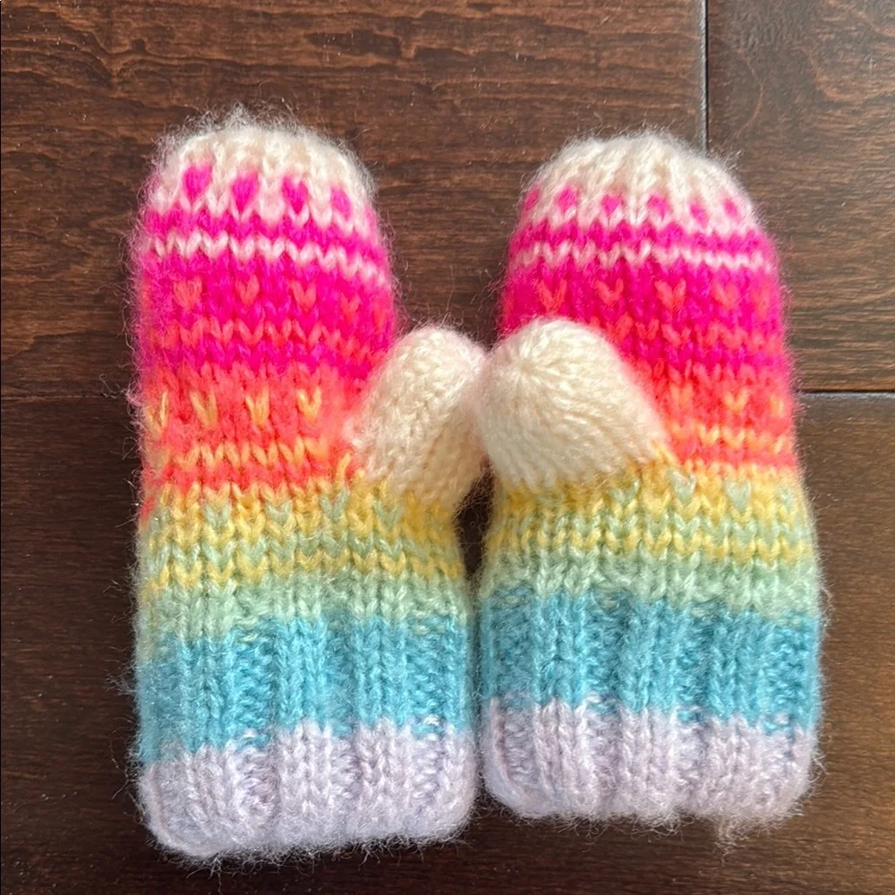 Baby Gap Baby Girls Colorful Baby Mittens!